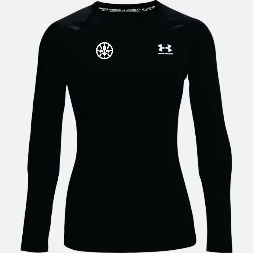 Femme - Compression UA manches longues noir