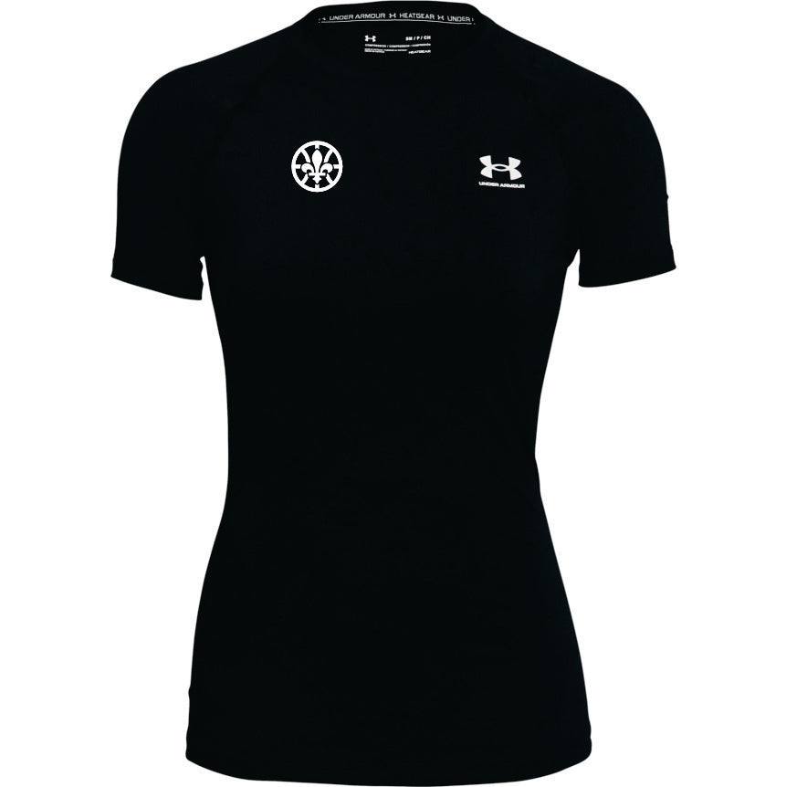 Femme - Compression UA manches courtes noir