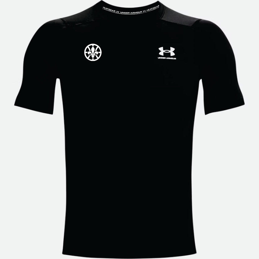 Homme - Compression UA manches courtes noir